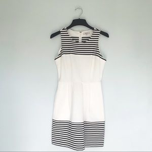 Madewell Sleeveless Ivory & Black Dress Small